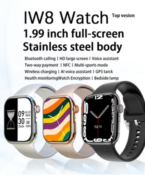 Оригинални Смарт часовници IW8 Серия 7 Iwo 15 Pro Max 1,99 Безкраен Екран, NFC, GPS Тракер, Bluetooth Предизвикателство 45 мм Мъжки Умен Часовник