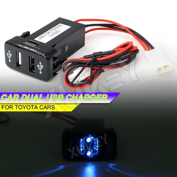 За Toyota Hilux Tundra 4Runner Зарядно за Кола За Телефон Авто Двойно USB Порт захранващ Адаптер За Зареждане на 12 v Конектор на Автомобилни Аксесоари