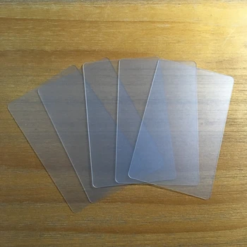 50 бр. Прозрачни празна карта PVC тънък матиран пластмасов материал водоустойчив карта 85,5* 54 мм използва се за печат на визитни картички