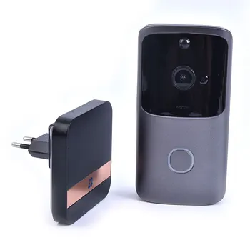 Безжичен WiFi Видео Звънец Умен Врата с Домофонна система за Сигурност 720P Камера Обаждане