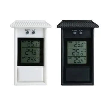 Водоустойчив Термометър за Оранжерии Max Min Измерване на температура с дупка за куката -20 ~ 50C C / F Ключ