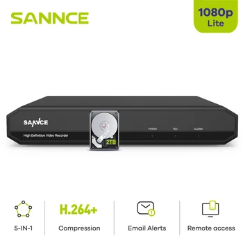 SANNCE 4/8-Канален 1080P 5-в-1 video Recorder сигурност 1080P Хибридни Dvr CCTV 4/8CH за Система за Домашно видеонаблюдение