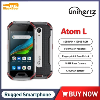 Unihertz Atom L Android 11 Издръжлив Смартфон 6 + GB 128 GB Хелио P60 Мобилен Телефон 48 Mp Задна Камера Отключени Мобилни Телефони 4300 mah NFC
