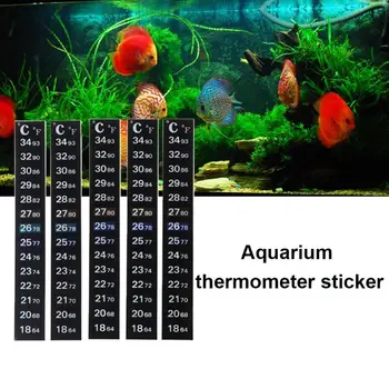 Аквариум термометър стикер на температурата риба варя термометър ленти лепило за съхранение на вино флакони 5 броя