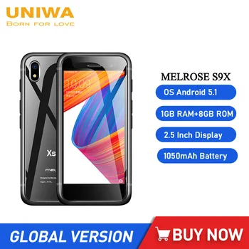 Melrose S9X 3G Мини Смартфон с Android 6.0 Четириядрен Мобилен Телефон 2,5 Инча 1G RAM, 8GB ROM Мобилни Телефони 1050mAh 2MP Камера за Деца
