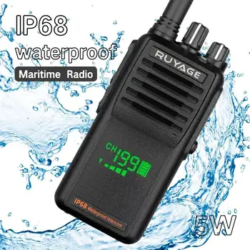 Ruyage T30 VHF Морска Преносима Радиостанция Водоустойчив Професионална Любителски Радио на Далечни разстояния IP68 За Риболов с Каяк Двустранно Радио