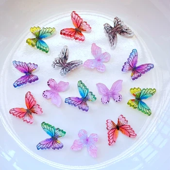 20pcs Нови Сладки Смола Мини 3D Пеперуда-Плоска Задната Кабошон Албум За Изрезки от Kawai направи си САМ Бижута и Аксесоари