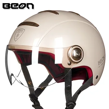 BEON ретро полушлем beon мотоциклет шлем с открито лице ретро каска мото каска casco capacete