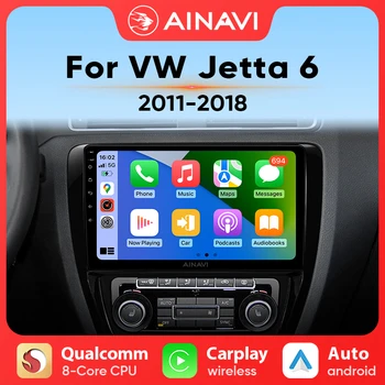 Ainavi Мултимедиен Плейър За Фолксваген Джета 6 MK6 Carplay Android 10 Авто Радио стерео 48EQ GPS DSP