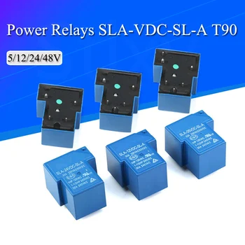 Силови релета SLA-05VDC-SL-A SLA-12VDC-SL-A SLA-24VDC-SL-A SLA-48VDC-SL-A 5V 12V 24V 30A 4/5/6PIN T90