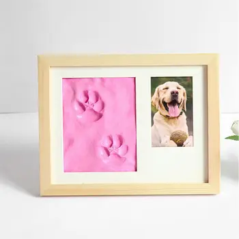 Отпечатъци от Лапите на Домашни Любимци рамка за снимка За Спомен Паметник Глинено Набор от Пръстови за Любителите на Кучета