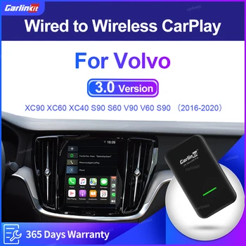 Carlinkit 3,0 CarPlay Безжичен Ключ за Volvo XC90 XC60 XC40 S90 S60 V90 V60 OEM CarPlay Адаптер 2016-21 USB Ключ AirPlay