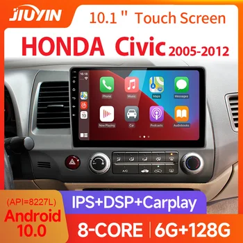 GPS Авто Радио Стерео За Honda Civic FK FN FD 2005-12 Централна Мултимедиен Android 10 Радио Coche Против Bluetooth 안드로文드 올인원
