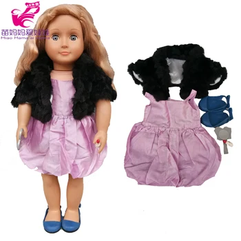 18 инча 45 см og облекло за кукли за момичета с расклешенным дъното на едното рамо, пижамный комплект за новородено кукли