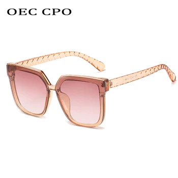 OEC CPO Модни Квадратни Слънчеви Очила За Жени на Марката, Индивидуалност, Ширити, Модел Дамски Слънчеви Очила, Дамски Очила с UV400 O606