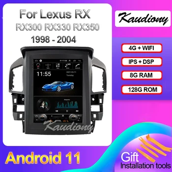 Kaudiony Android 11 Авторадио За Lexus RX RX300 RX330 RX350 Авто Радио Мултимедиен Авто Плейър GPS Навигация Стерео 4G 1998-2004