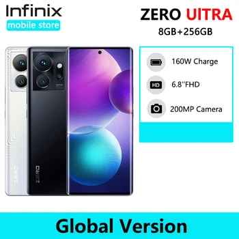 infinix Zero Ultra 5G 8GB 256GB Смартфон D920 6nm 5G Процесор 180 W Грохот зареждане на Мобилен телефон 200 MP 6,8 