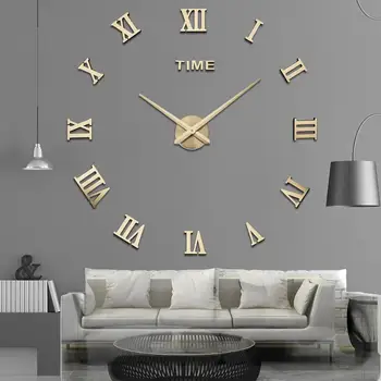 Стенен Часовник Големи Стенни Часовници-Рефлексен Стикер На стената 3D Акрилни си Сам 