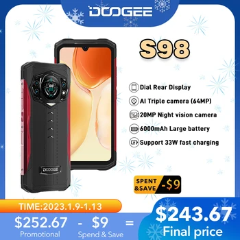 DOOGEE S98 Здрав Телефон 8 + 256 GB Android 12,0 6,3 