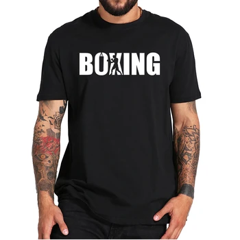 Светът бокс бойна тениска Забавна Битка Фенове на Бокса Подаръци за Мъже Дамски Дрехи Лято 100% Памук, Мека и Ежедневни Тениска
