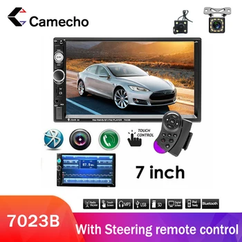 Camecho 2 Din Стерео Радио Мултимедиен MP5 Плейър Универсална Навигация, 7-Инчов Сензорен Екран Авто Аудио Огледалната връзка Резервно Помещение