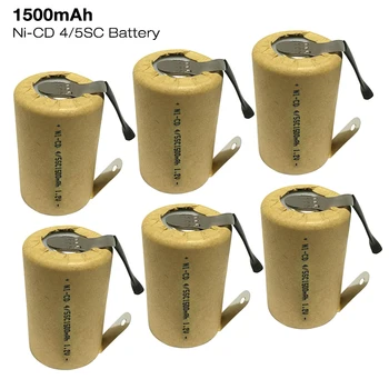 4/5SC Батерия 1,2 На 1500 mah Ni-CD Акумулаторна SC Батерия със заваръчни раздели за Фенерче Power Bank Електроинструмент Фенерче Батерия