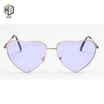 2020 Vintage Слънчеви Очила във Формата На Сърце, Дамски Слънчеви Очила Метална Рамка, Двуцветен черно-бели Цветни Филм лещи, Очила
