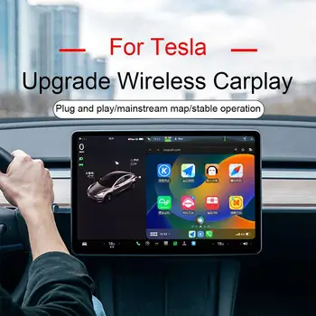 CarlinKit T2C Mini Carplay За Tesla, Модел 3/X/Y/S Скоростна Безжична WiFi, Bluetooth Адаптер Apple CarPlay Ключ OTA Актуализация Онлайн