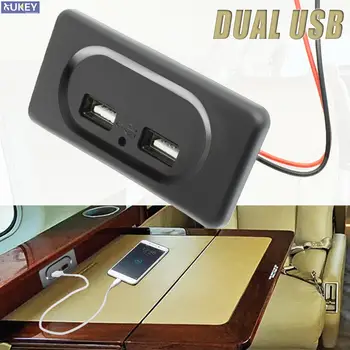 3.1 A Dual USB Порт За Бързо Зарядно Устройство Конектор зарядно устройство ще захранване на Изход Лента за Кола Кемпер Къмпинг Лодка RV Морски Камион Аксесоари