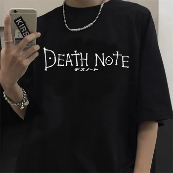 Death Note Тениска Шинигами Ryuk Мъжка Тениска Ulzzang Графични Тениски Тениска Градинска мъжки Миша Amane Графичен Harajuku Унисекс Топ