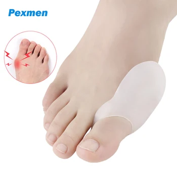 Pexmen 2/4 бр. Гел защита на палеца на крака за защита на палеца на крака Омекотява и предпазва от болка в краката от триене, триене и натиск