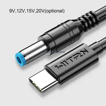 H8WA USB Type C C PD до 12 На 5,5x2,5 мм захранващ Кабел за Рутера Лаптоп Led Видеорекордер Безжичен Високоговорител Камера за наблюдение Модем
