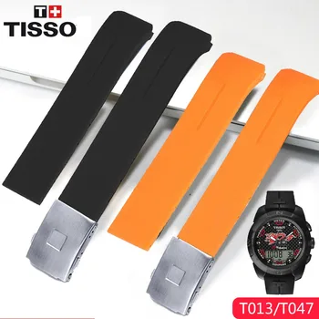 Гумен силикон каишка За часовници Тисо 1853 Tengzhi T-Touch original T013 гумена каишка за часовник T047T081T33 силикон каишка за часовник