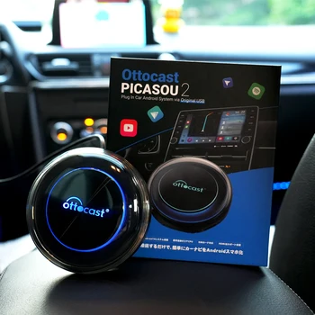 Ottocast Picasou 2 CarPlay Android box в колата, Snapdragon 665 Android 10 HDMI Радио, Безжичен CarPlay, Android Auto, Netflix, Youtube