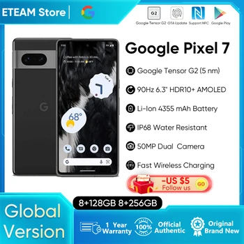 Оригинален Google Pixel 7 Глобалната версия 5G Отключени Смартфон 6,3 