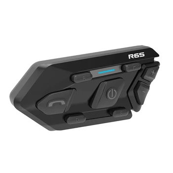 R6S Мотоциклет Шлем Слушалки Bluetooth5.0 За каране На открито 1200 М Интерком Връзка Водоустойчива MP3 GPS Стерео Слушалки