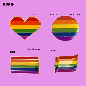 Нов Флаг на гей-прайда на Жени С Ревери Иконата на Флага Брошка Игла Икони