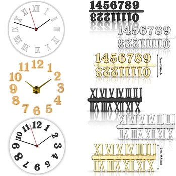 1 комплект 3D Римски Цифри или Арабски Цифри Аксесоари За Часовници Кварцови Часовници Инструменти За Ремонт на Циферблата САМ Аксесоари За Замяна Часа