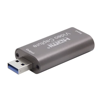 USB карта Заснемане на аудио-видео 4K 1080P HDMI-съвместим USB 3.0 за запис на видео камера DSLR Action Cam за стрийминг на обучение в игрите